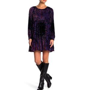 Free People Mirror Velvet Minidress